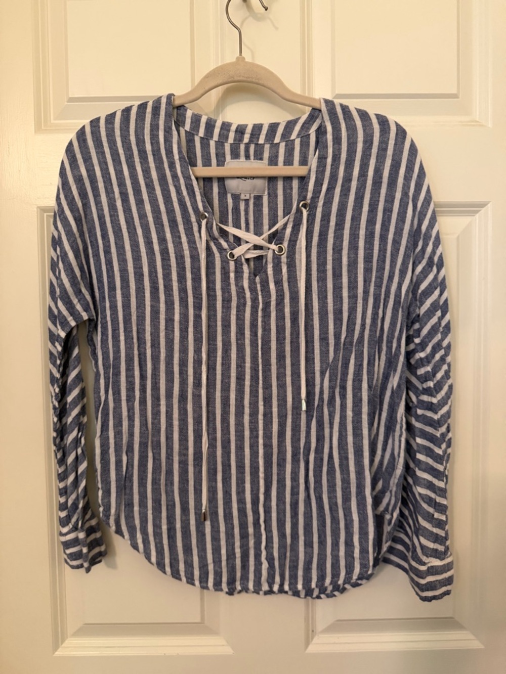 Rails Blue & White Striped Lace-Up Tunic